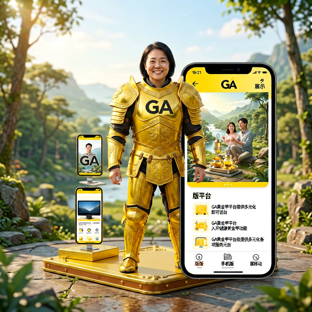 GA黄金甲平台网页版与手机版界面展示，多端协同服务